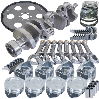Eagle Chevy 350 1Pc 3.750in Crank 5.700in I-Beam Rod 4.000in Pistons 153 Tooth FP Balanced Assembly - B13054L00053 Photo - Primary