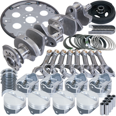 Eagle Chevy 350 1Pc 3.750in Crank 5.700in I-Beam Rods 4.000in Pistons 168 Tooth FP Balanced Assembly - B15404L00068 Photo - Primary