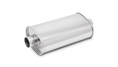 Vibrant 2in In/Out Center/Center Stainless Steel StreetPower Oval Muffler - 1100 Photo - Primary