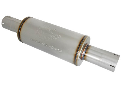 afe ATLAS Muffler 3-1/2 IN ID Center/Center x 7 IN Dia. X 16 IN L - Round Body - 49M00025 Photo - Primary