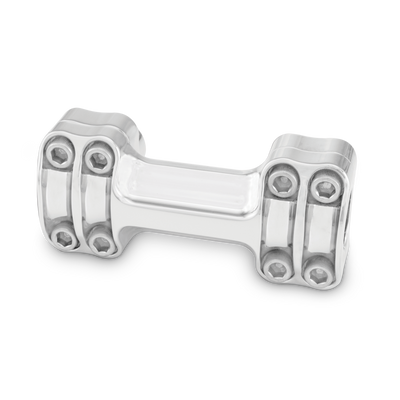 Burly Brand Reaper Riser Clamp 1-1/2in Tall for 1in Bar, One Piece - Chrome - B12-8013C User 1