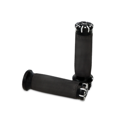 Burly Brand 82-17 H-D Dual Cable Set Hawk Billet Handle Grip Set - Black Machined - B16-1008BM User 1