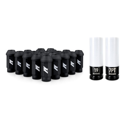 Mishimoto Steel Locking Lug Nuts M14x1.5 20pc Set Black - MMLG-M14-20LBK Photo - Primary