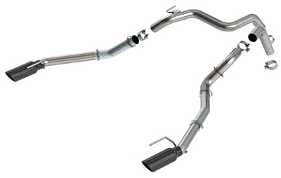 Borla 24-25 Ford Ranger Raptor 2.75in Tailpipe Kit 4in Tip - Brawler Ceramic Black - 60743BC