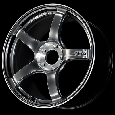 Advan TC-4 SE 15x8.0 / +35 Offset / 4-100 / 63mm Bore / Racing Hyper Black & Diamond Cut - YADS5G35AHBF Photo - Primary
