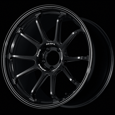 Advan RZ-DF2 20x10.0 / +25 Offset / 5-114.3 / 73mm Bore / Racing Titanium Black - YAF0K25ETB Photo - Primary