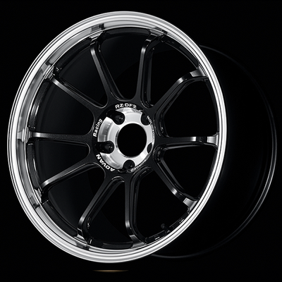 Advan RZ-DF2 19x8.5 / +35 Offset / 5-120 / 72.5mm Bore / Diamond Cut & Racing Titanium Black - YAF9H35WDRTB Photo - Primary