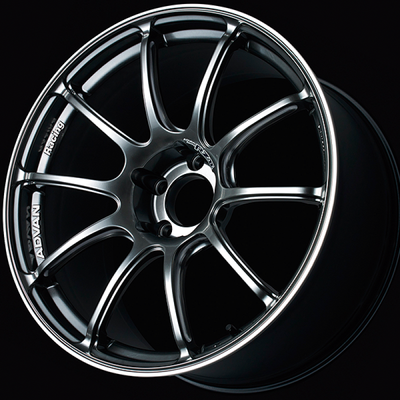 Advan RZII 16x6.5 / +38 Offset / 4-100 / 63mm Bore / Racing Hyper Black & Ring - YAZ6D38AHB Photo - Primary