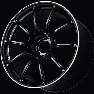 Advan RZII 17x7.5 / +48 Offset / 5-114.3 / 73mm Bore / Racing Gloss Black & Ring - YAZ7F48EB Photo - Primary