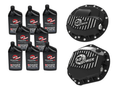 aFe Power Front/Rear Diff Cover Kit w/ Oil 13-18 Dodge L6 Trucks (AAM 9.25-12 & AAM 11.5/12-14) - 46-7701AB Photo - Primary