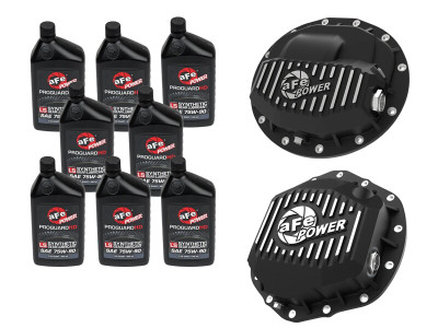 aFe Power Front/Rear Diff Cover Kit w/ Oil 19-25 Dodge L6 Trucks (AAM 9.25-12 & AAM 11.5/12-14) - 46-7702AB Photo - Primary