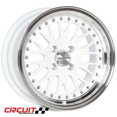 Circuit Performance CP21 15x8 Gloss White 4x100 [+25mm] Wheel