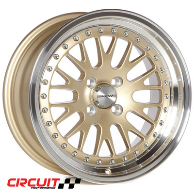 Circuit Performance CP21 16×8 Gold 4×100 [+25mm] Wheel