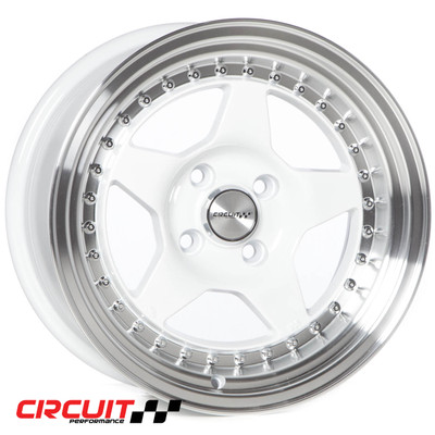 Circuit Performance CP26 15×8 Gloss White 4×100 [+25mm] Wheel
