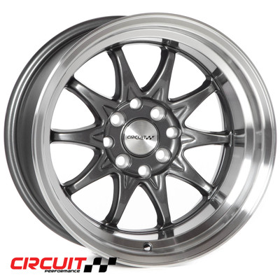 Circuit Performance CP29 15×8 Gloss Gun Metal 4×100/4×114.3 [0mm] Deep Dish Wheel