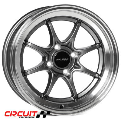 Circuit Performance CP40 15x8 Gloss Gun Metal 4x100 [+25mm] Deep Dish Wheel
