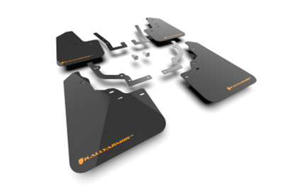 Rally Armor 2026 Honda Passport Black UR Mudflap - Orange Logo - MF139-UR-BLK-OR User 1