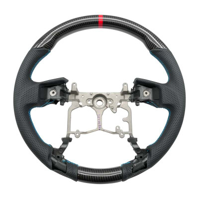 NRG 12-23 Toyota Tacoma OEM Plus Carbon Fiber Steering Wheel w/ Blue Stitch & Red Center Mark - RST-TA3-CBL Photo - Primary