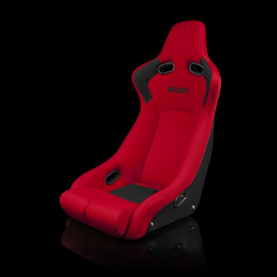 BRAUM VENOM-R Fixed Back Bucket Seat Red Cloth - Priced Per Seat