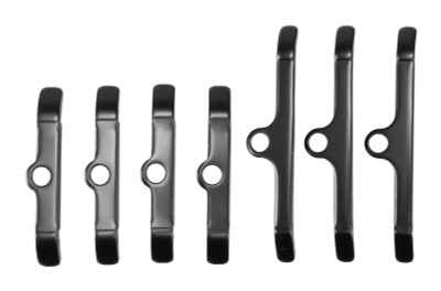 Edelbrock Chevy BB Hold-Down Tab Kit - Black Finish (Qty 7) - 44143 Photo - Primary