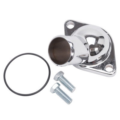 Edelbrock Chevy 4.3L V6/Chevy V8 15 Deg. Chrome Waterneck - 4809 Photo - Primary