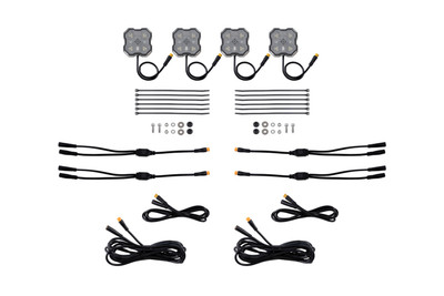Diode Dyamics Rock Light - Red/White - M8 Add-On 4-Pack - DD8751 Photo - Primary