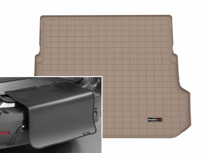WeatherTech 25-26 Toyota 4Runner Trunk-7 Passenger Sea-Cargo Liner w/Bumper Protector 2pc - Tan - 411829SK Photo - Primary