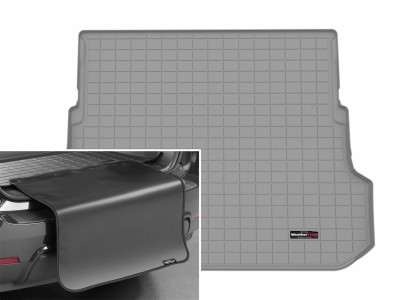 WeatherTech 25-26 Toyota 4Runner Trunk-7 Passenger Se-Cargo Liner w/Bumper Protector 2pc - Grey - 421829SK Photo - Primary