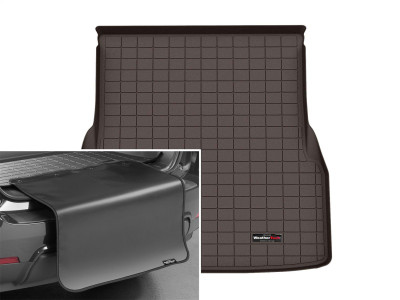 WeatherTech 22-25 Mercedes-Benz EQS Sedan Trunk Cargo Liner w/Bumper Protector - Cocoa - 431497SK Photo - Primary