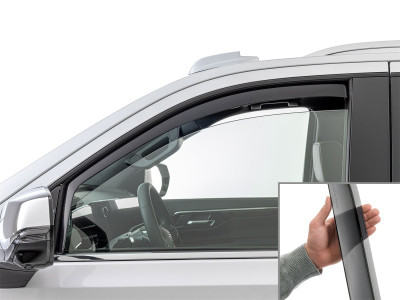 WeatherTech 21-26 Cadillac Escalade Front Front Side Window Deflectors-Dark Tint - 801010IM Photo - Primary