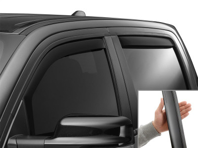 WeatherTech 19-26 Dodge Ram Truck Front Rear Front & Rear Side Window Deflectors - Matte Blk - 82935IMB Photo - Primary