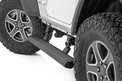 Rough Country Power Running Boards Dual Electric Motor | 2 Door | Jeep Wrangler JL (18-26)