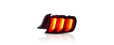 Raxiom 15-23 Ford Mustang Euro Style LED Tail Lights- Gloss Black Housing- Red Lens - 412123 Photo - Primary