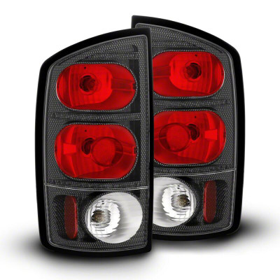 Raxiom 02-05 Dodge RAM 1500 Axial Series Tail Lights- Carbon Fiber Housing- Red/Clear Lens - R110155 Photo - Primary