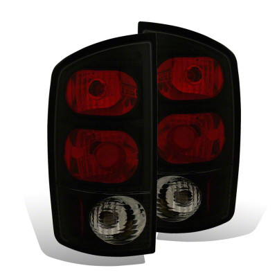 Raxiom 02-05 Dodge RAM 1500 Axial Series Tail Lights- Black Housing- Dark Smoked Lens - R110167 Photo - Primary