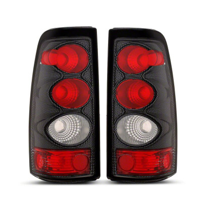 Raxiom 03-06 Chevrolet Silverado 1500 Fleetside Axial Series Tail Lights-CarbonFiber-Rd/Clear Lens - S112718 Photo - Primary