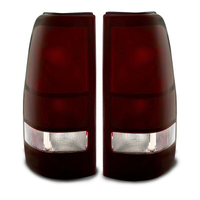 Raxiom 99-02 Chevrolet Silverado 1500 Fleetside Axial Series Tail Lights- Black- Midnight Red Lens - S112736 Photo - Primary