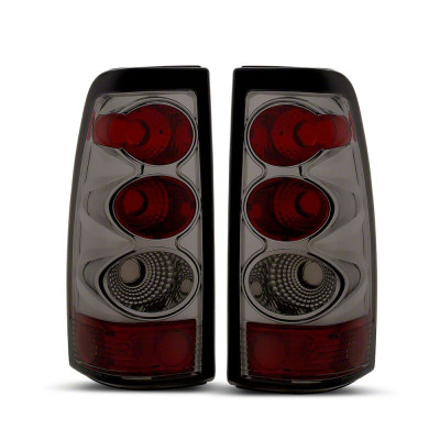 Raxiom 03-06 Chevrolet Silverado 1500 Fleetside Axial Series Tail Lights- Black- Smoked Lens - S112740 Photo - Primary