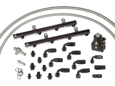 Aeromotive 99-04 Ford Lightning/Harley Supercharged 5.4L Fuel Rail Kit - Black - 14184 Photo - Primary