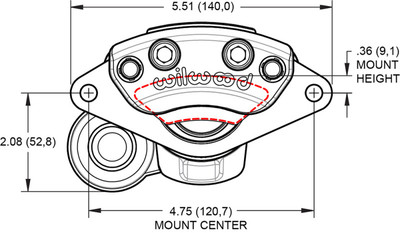 Wilwood caliper EPB .157-.393 rotor R/H ANO W/HT motor - 120-18227 Photo - Primary