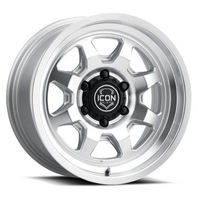 ICON Nuevo 17x8.5 / 6x5.5 / 25mm / 5.75in BS Silver Machined Wheel - 8117859057SM Photo - Primary