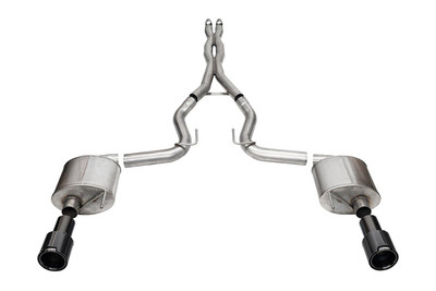 Corsa 2024 Ford Mustang GT Coupe 3in Sport Cat-Back Exhaust - 4.5in Black Carbon Fiber Tips - 21255CFBLK Photo - Primary