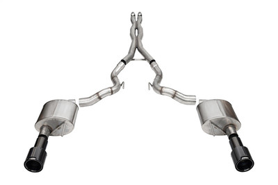 Corsa 2024 Ford Mustang GT Convertible 3in Sport Cat-Back Exhaust - 4.5in Black Carbon Fiber Tips - 21271CFBLK Photo - Primary