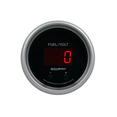 Autometer 52.4mm Black Switchable 0-100 Fuel Level / 8-18V Voltmeter Sport-Comp Elite Digital Gauge - 6709-SC User 2