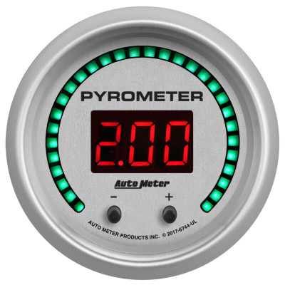 Autometer 52.4mm Silver Two Channel 0-2000 Degree Pyrometer (EGT) Ultra-Lite Elite Digital Gauge - 6744-UL User 1