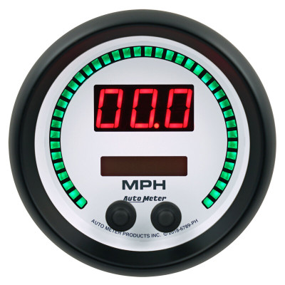 Autometer 85.7mm White Switchable 260 MPH / 260 KM/H Speedometer Phantom Elite Digital Gauge - 6789-PH User 1