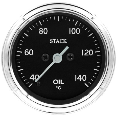 Autometer Stack 52mm 40-140 Deg C 1/8in NPTF Male Pro Stepper Motor Oil Temp Gauge - Classic - ST3309C Photo - Primary