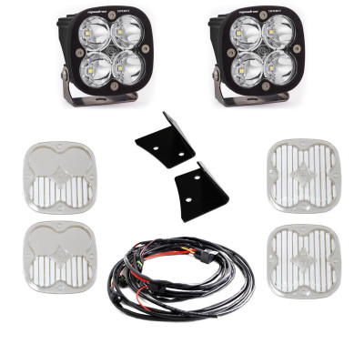 Baja Designs  07-18 Jeep Wrangler JK Squadron Sport A-Pillar Kit LED Light Pods - White - 447796 User 1