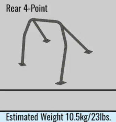 Cusco Nissan GTR 3.8L VR38DEET Chormoly 40mm OD 4-Point Rear 2 Passenger - 289 261 C User 1