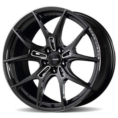 Gram Lights 57FXZ 18x9.5 +22 5-114.3 Super Dark Gunmetal & Machining Rim Edge DC Wheel - WGFJX12EH8 User 1